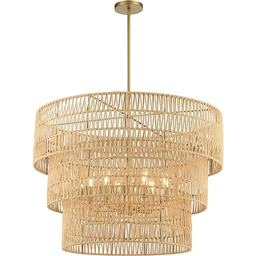 Minka-Lavery 5046-695 Bungalow Heaven Six Light Pendant, Soft Brass Alternate Image.jpg