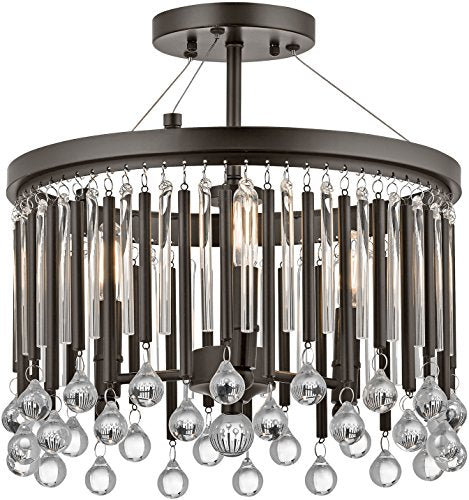 Kichler 43726ESP Piper Three Light Semi Flush Mount, Espresso Alternate Image.jpg