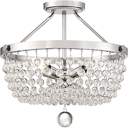 Quoizel TRA1716PK Teresa Four Light Semi-Flush Mount, Polished Nickel Alternate Image.jpg