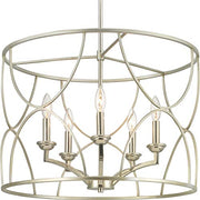 Progress P400178-134 Landree Collection Five-Light Silver Ridge Luxe Chandelier Light Alternate Image.jpg