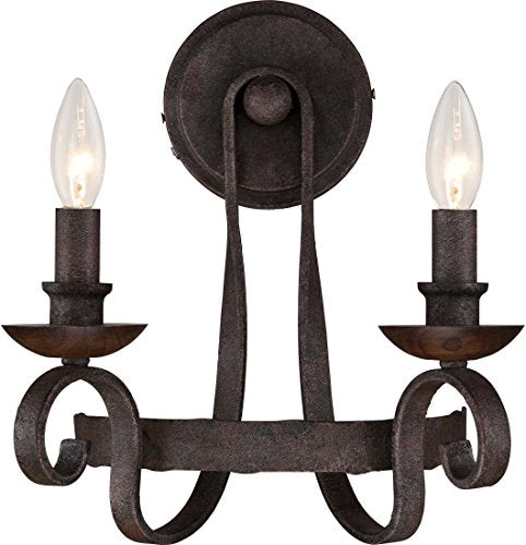 Quoizel NBE8702RK Noble Two Light Wall Sconce, Rustic Black Alternate Image.jpg