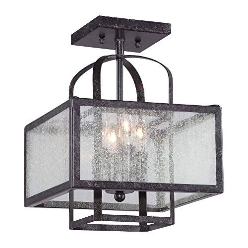 Minka-Lavery 4876-283 Camden Square Four Light Semi Flush Mount, Aged Charcoal Alternate Image.jpg