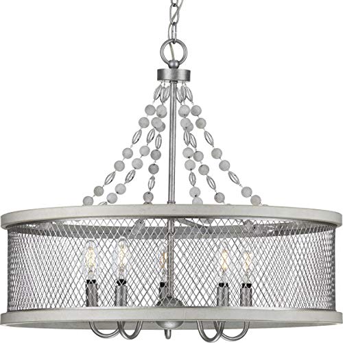 Progress P400205-141 Austelle Collection Five-Light Galvanized Finish Farmhouse Chandelier Light Alternate Image.jpg