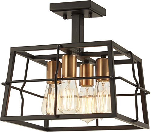 Minka-Lavery 4769-416 Keeley Calle Four Light Semi Flush Mount, Painted Bronze W/Natural Brush Alternate Image.jpg