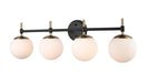 Shoppers Lighting BB3304-MB/MG 4-Light Wall/Bath Fixture, Matte Black/Modern Gold Finish Alternate Image.jpg