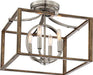 Minka-Lavery 4013-280 Country Estates Four Light Semi Flush Mount, Sun Faded Wood w/ Brushed Nickel Alternate Image.jpg