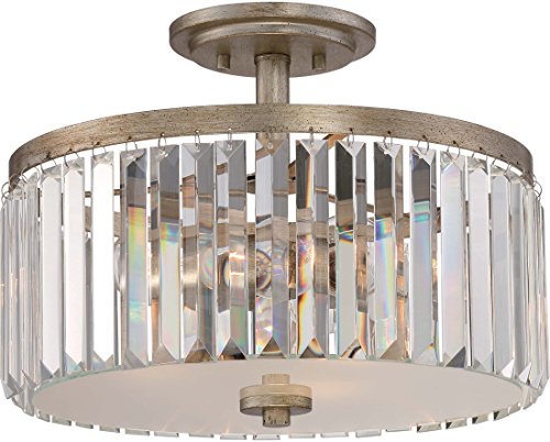 Quoizel MIR1715VG Mirage Three Light Semi-Flush Mount, Vintage Gold Alternate Image.jpg