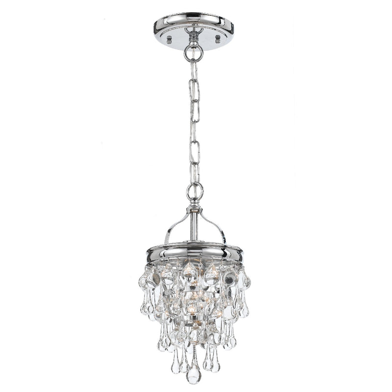 Crystorama 131-CH Calypso One Light Mini Chandelier Polished Chrome Alternate Image.jpg
