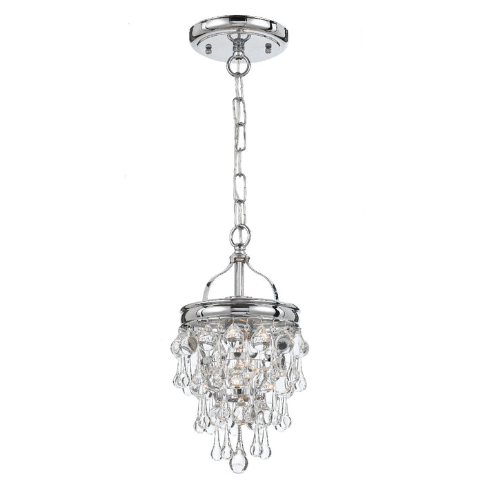 Crystorama 131-CH Calypso One Light Mini Chandelier Polished Chrome Alternate Image.jpg