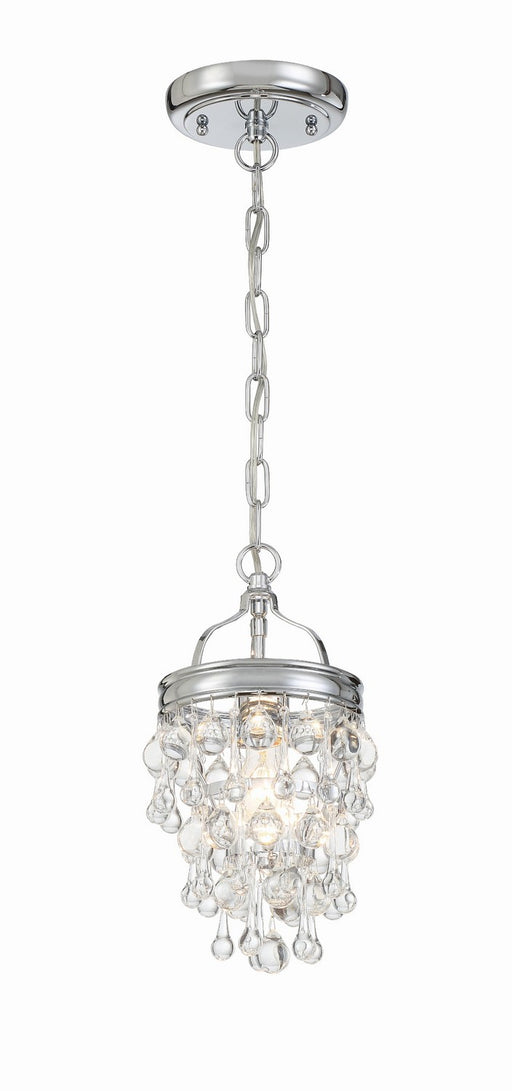 Crystorama 131-CH Calypso One Light Mini Chandelier Polished Chrome Main Image.jpg