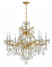 Crystorama 4409-GD-CL-MWP Maria Theresa Nine Light Chandelier Gold Main Image.jpg