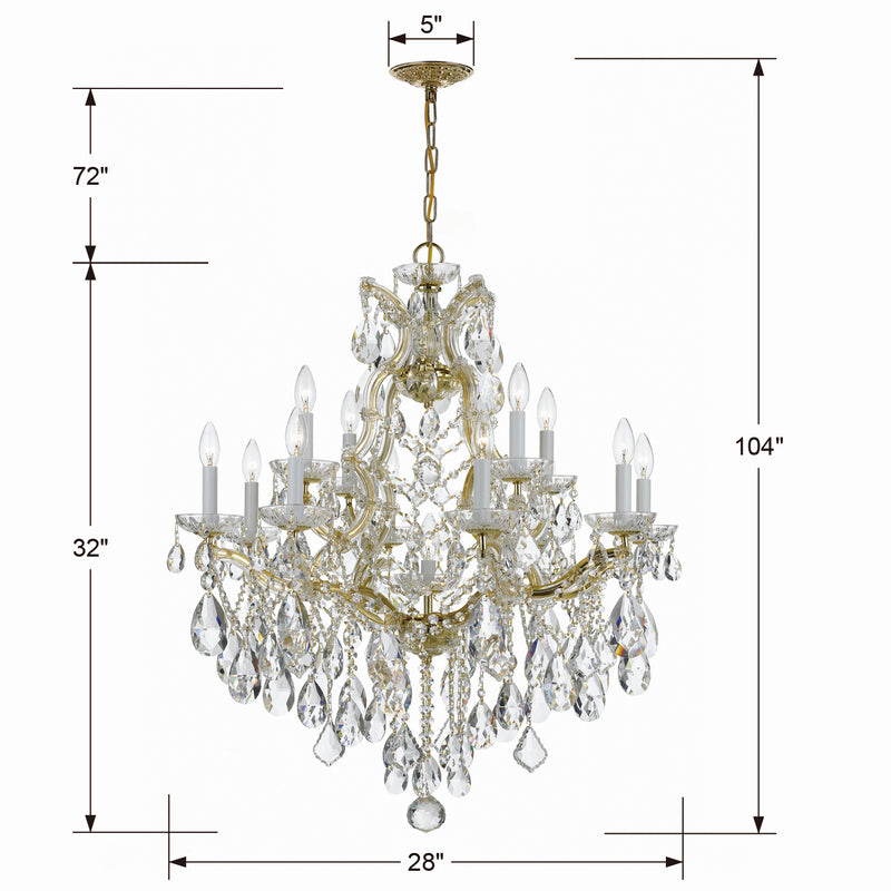 Crystorama 4413-GD-CL-MWP Maria Theresa 13 Light Chandelier Gold Alternate Image.jpg