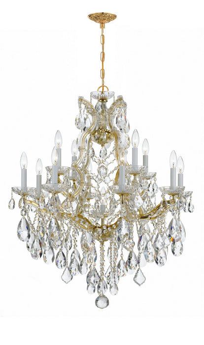 Crystorama 4413-GD-CL-MWP Maria Theresa 13 Light Chandelier Gold Main Image.jpg