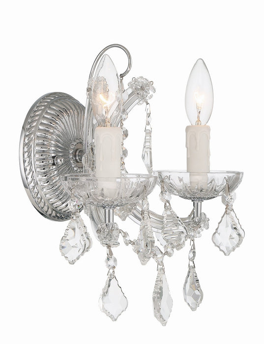 Crystorama 4472-CH-CL-MWP Maria Theresa Two Light Wall Sconce Polished Chrome Alternate Image 4.jpg