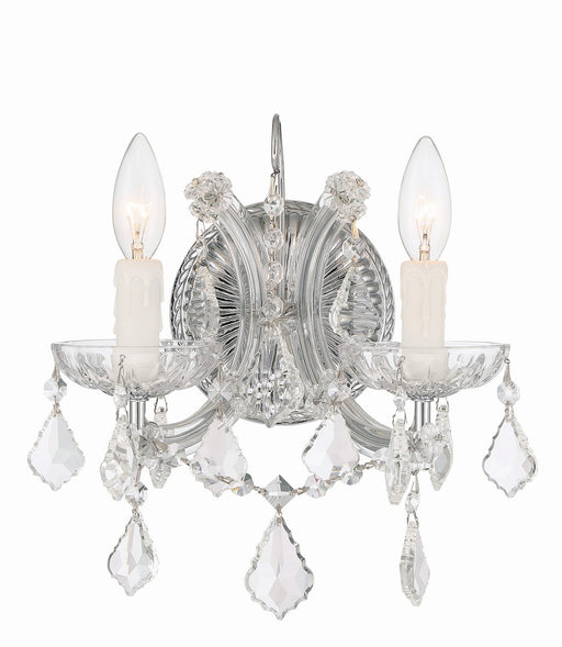 Crystorama 4472-CH-CL-MWP Maria Theresa Two Light Wall Sconce Polished Chrome Main Image.jpg