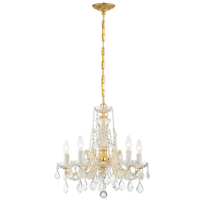 Crystorama 4476-GD-CL-MWP Maria Theresa Five Light Mini Chandelier Gold Alternate Image.jpg