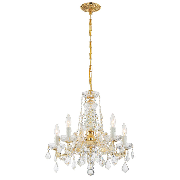 Crystorama 4476-GD-CL-MWP Maria Theresa Five Light Mini Chandelier Gold Alternate Image 4.jpg