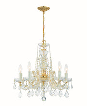 Crystorama 4476-GD-CL-MWP Maria Theresa Five Light Mini Chandelier Gold Main Image.jpg
