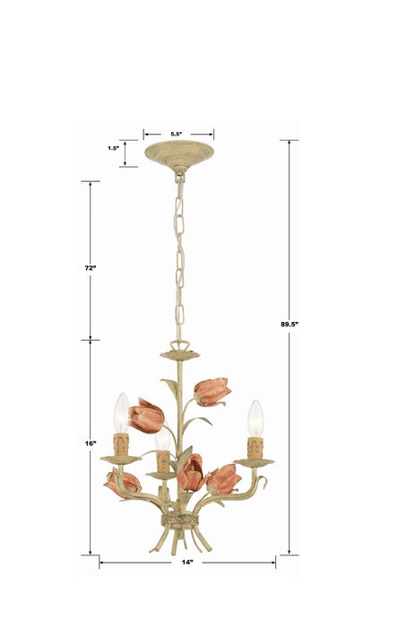 Crystorama 4803-SR Southport Three Light Mini Chandelier Sage Rose Alternate Image 4.jpg