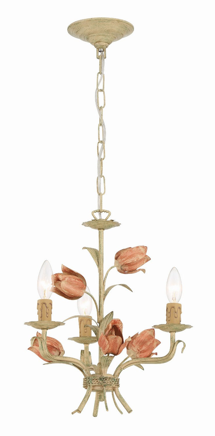 Crystorama 4803-SR Southport Three Light Mini Chandelier Sage Rose Main Image.jpg