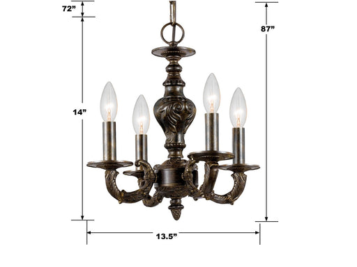 Crystorama 5124-VB Paris Market Four Light Mini Chandelier Venetian Bronze Alternate Image.jpg