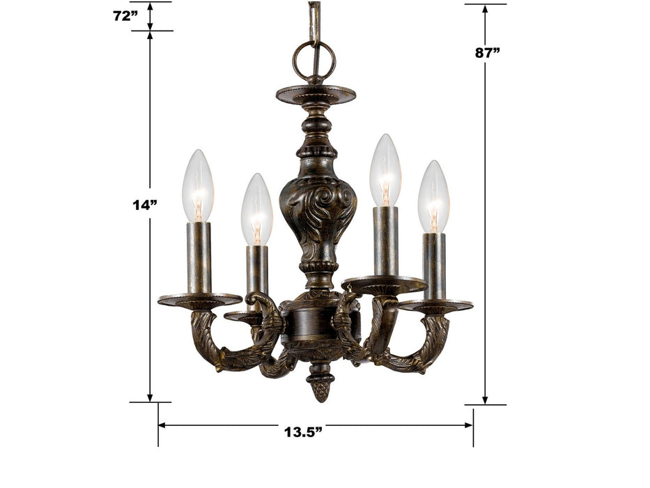 Crystorama 5124-VB Paris Market Four Light Mini Chandelier Venetian Bronze Alternate Image.jpg