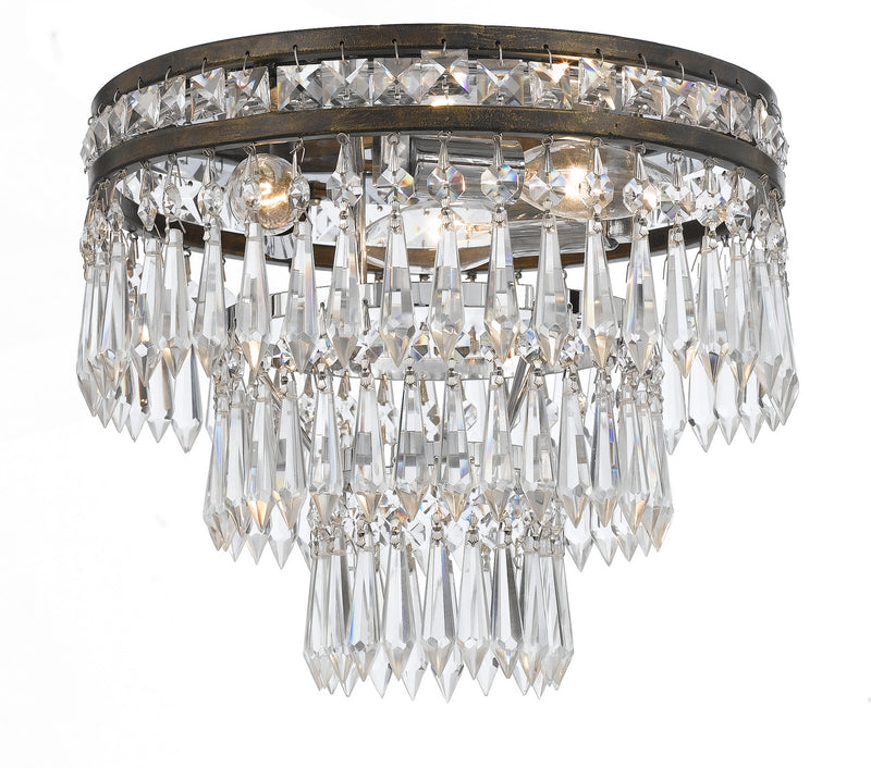 Crystorama 5260-EB-CL-MWP Mercer Three Light Flush Mount English Bronze Main Image.jpg