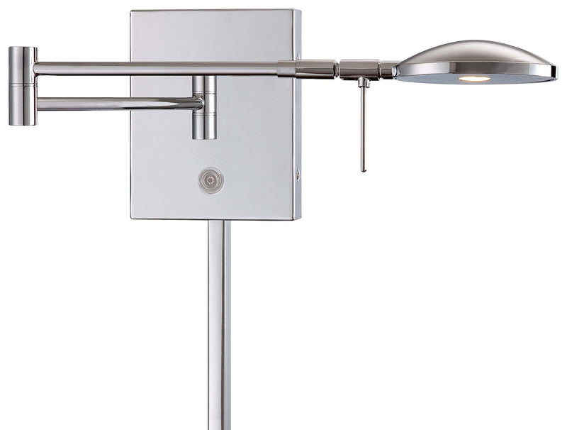 George Kovacs P4338-077 George's Reading Room LED Swing Arm Wall Lamp, Chrome Main Image.jpg