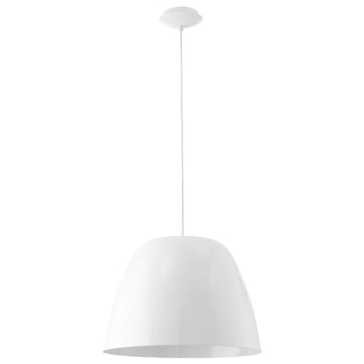 Eglo USA 92719A Coretto One Light Pendant Steel / Glossy White Main Image.jpg
