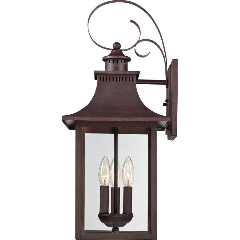 Quoizel CCR8410CU Chancellor Three Light Outdoor Wall Lantern, Copper Bronze Alternate Image 4.jpg