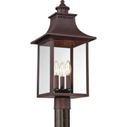 Quoizel CCR9010CU Chancellor Three Light Outdoor Post Lantern, Copper Bronze Alternate Image 3.jpg