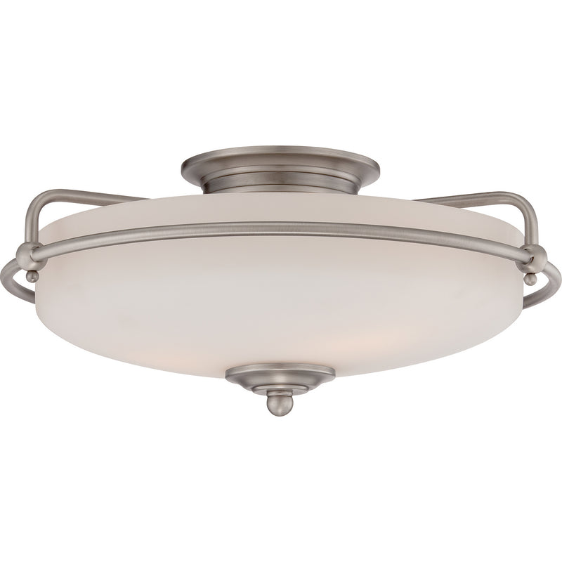 Quoizel GF1617AN Griffin Three Light Flush Mount, Antique Nickel Main Image.jpg
