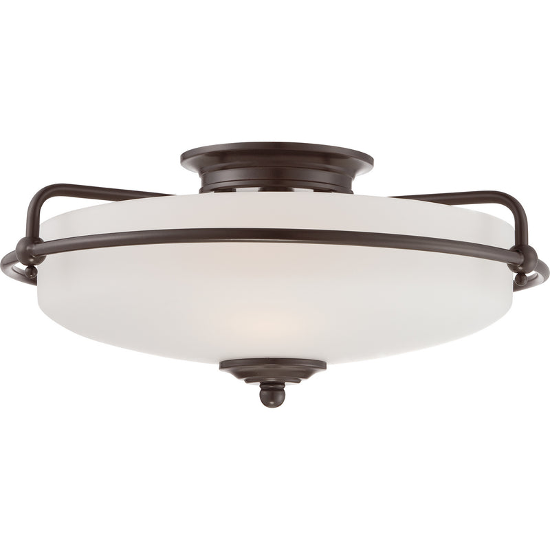 Quoizel GF1617PN Griffin Three Light Flush Mount, Palladian Bronze Main Image.jpg