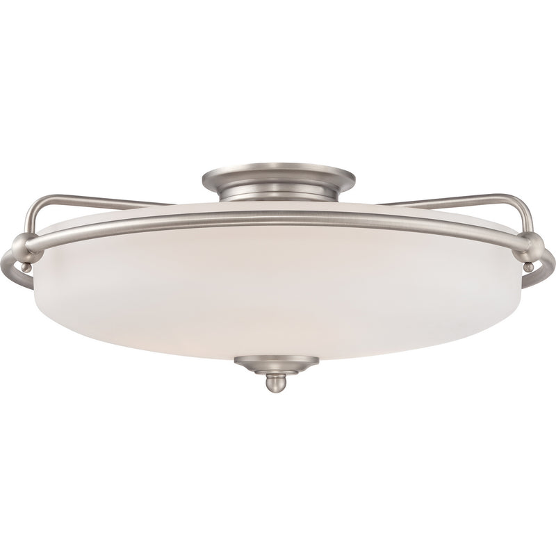 Quoizel GF1621AN Griffin Four Light Flush Mount, Antique Nickel Main Image.jpg