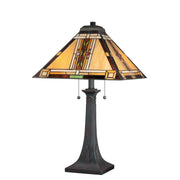 Quoizel TFNO6325VA Navajo Two Light Table Lamp, Valiant Bronze Main Image.jpg