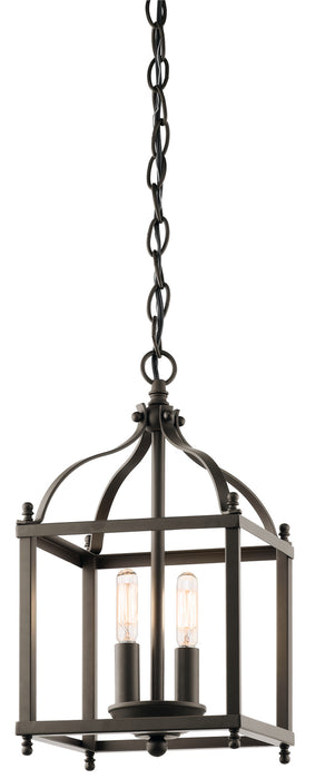 Kichler 42565OZ Two Light Pendant, Olde Bronze