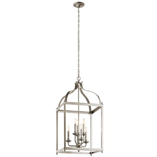 Kichler 42568NI Six Light Foyer Chandelier, Brushed Nickel (2)