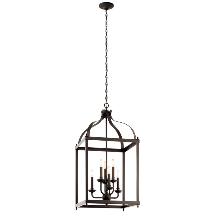 Kichler 42568OZ Six Light Foyer Chandelier, Olde Bronze (2)