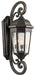 Kichler 9060RZ Courtyard Three Light Outdoor Wall Mount, Rubbed Bronze Main Image.jpg