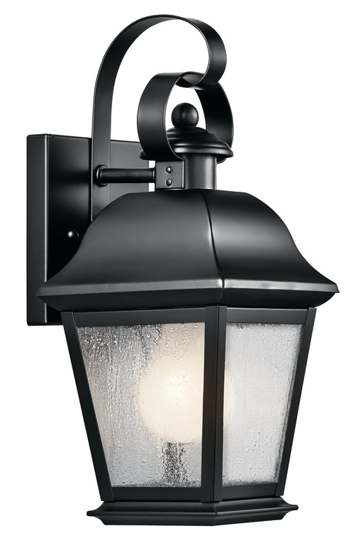 Kichler 9707BK Mount Vernon One Light Outdoor Wall Mount, Black Main Image.jpg