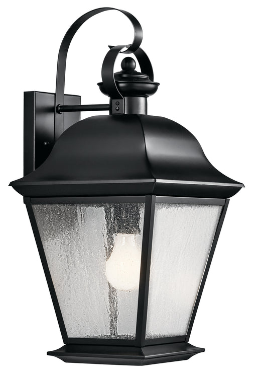 Kichler 9709BK Mount Vernon One Light Outdoor Wall Mount, Black Main Image.jpg