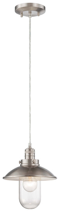 Minka-Lavery 4130-84 Downtown Edison One Light Mini Pendant, Brushed Nickel Main Image.jpg