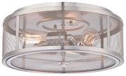 Minka-Lavery 4133-84 Downtown Edison Three Light Flush Mount, Brushed Nickel Main Image.jpg