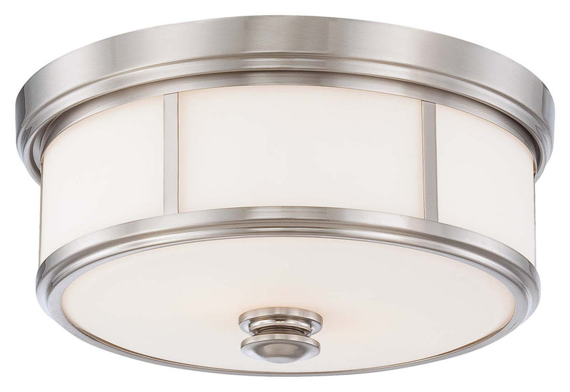 Minka-Lavery 4365-84 Harbour Point Two Light Flush Mount, Brushed Nickel Main Image.jpg