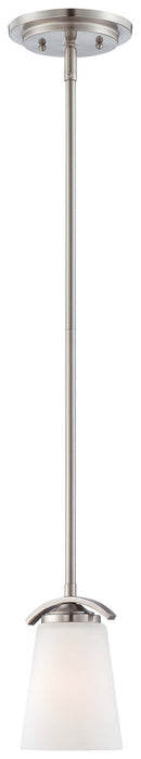 Minka-Lavery 4961-84 Overland Park One Light Mini Pendant, Brushed Nickel Main Image.jpg