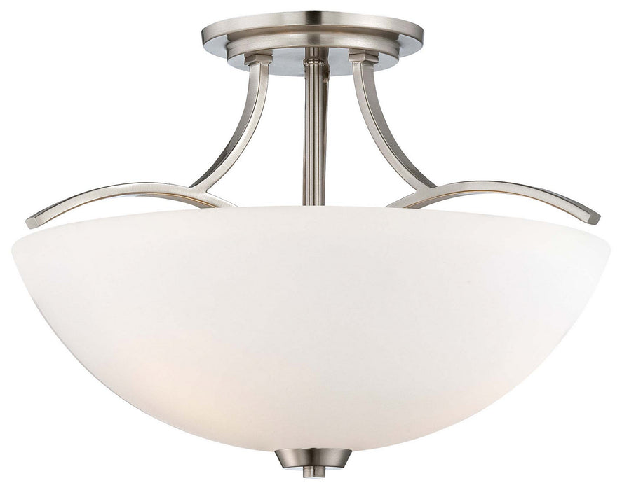 Minka-Lavery 4962-84 Overland Park Three Light Semi Flush Mount, Brushed Nickel Main Image.jpg