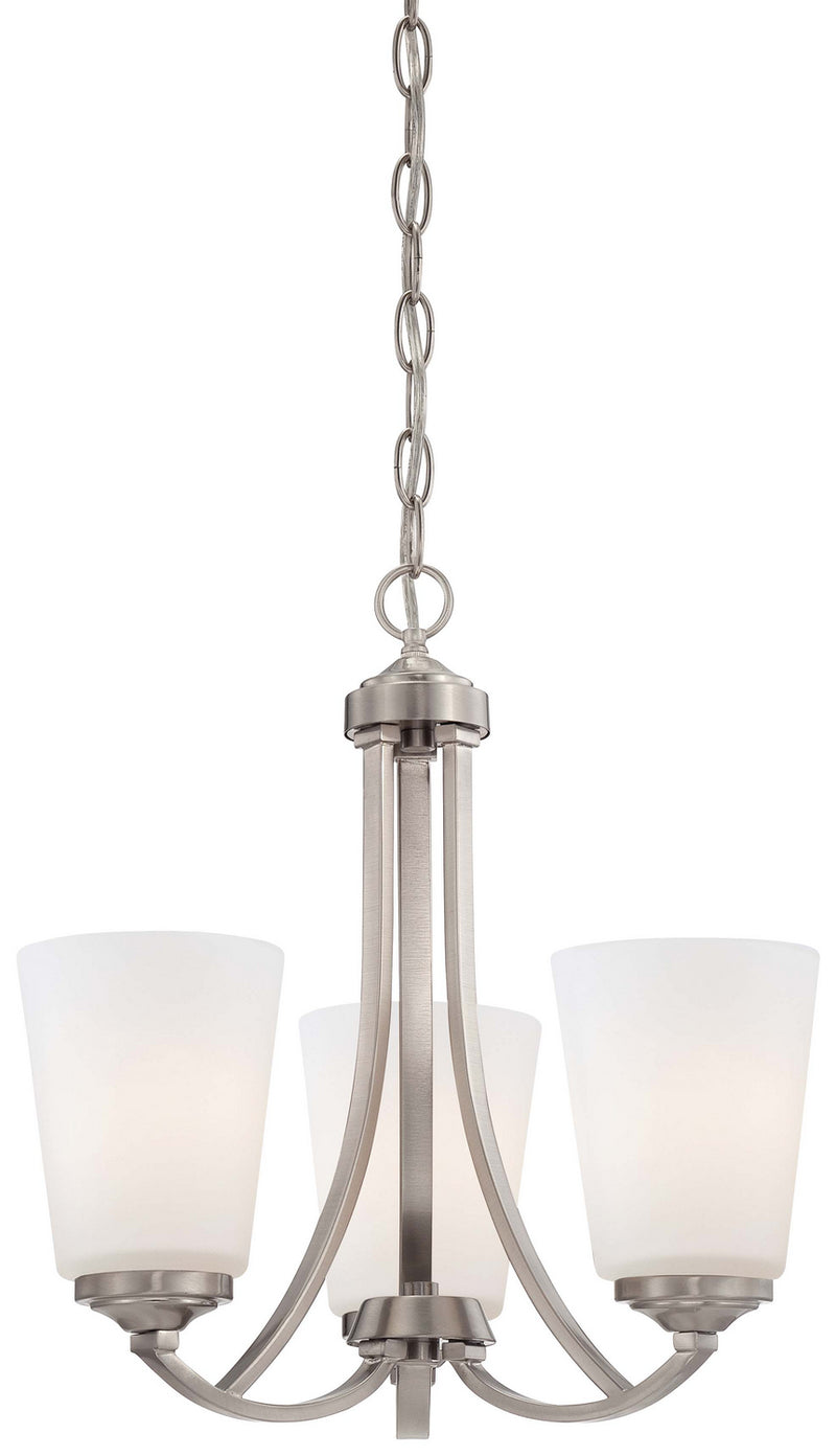 Minka-Lavery 4963-84 Overland Park Three Light Mini Chandelier, Brushed Nickel Main Image.jpg