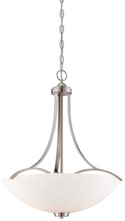 Minka-Lavery 4964-84 Overland Park Three Light Pendant, Brushed Nickel Main Image.jpg