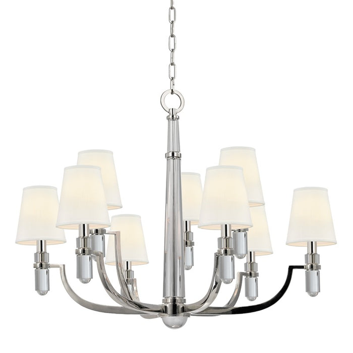 Hudson Valley 989-PN-WS Dayton Nine Light Chandelier, Polished Nickel Main Image.jpg