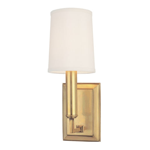 Hudson Valley 811-AGB Clinton One Light Wall Sconce, Aged Brass Main Image.jpg